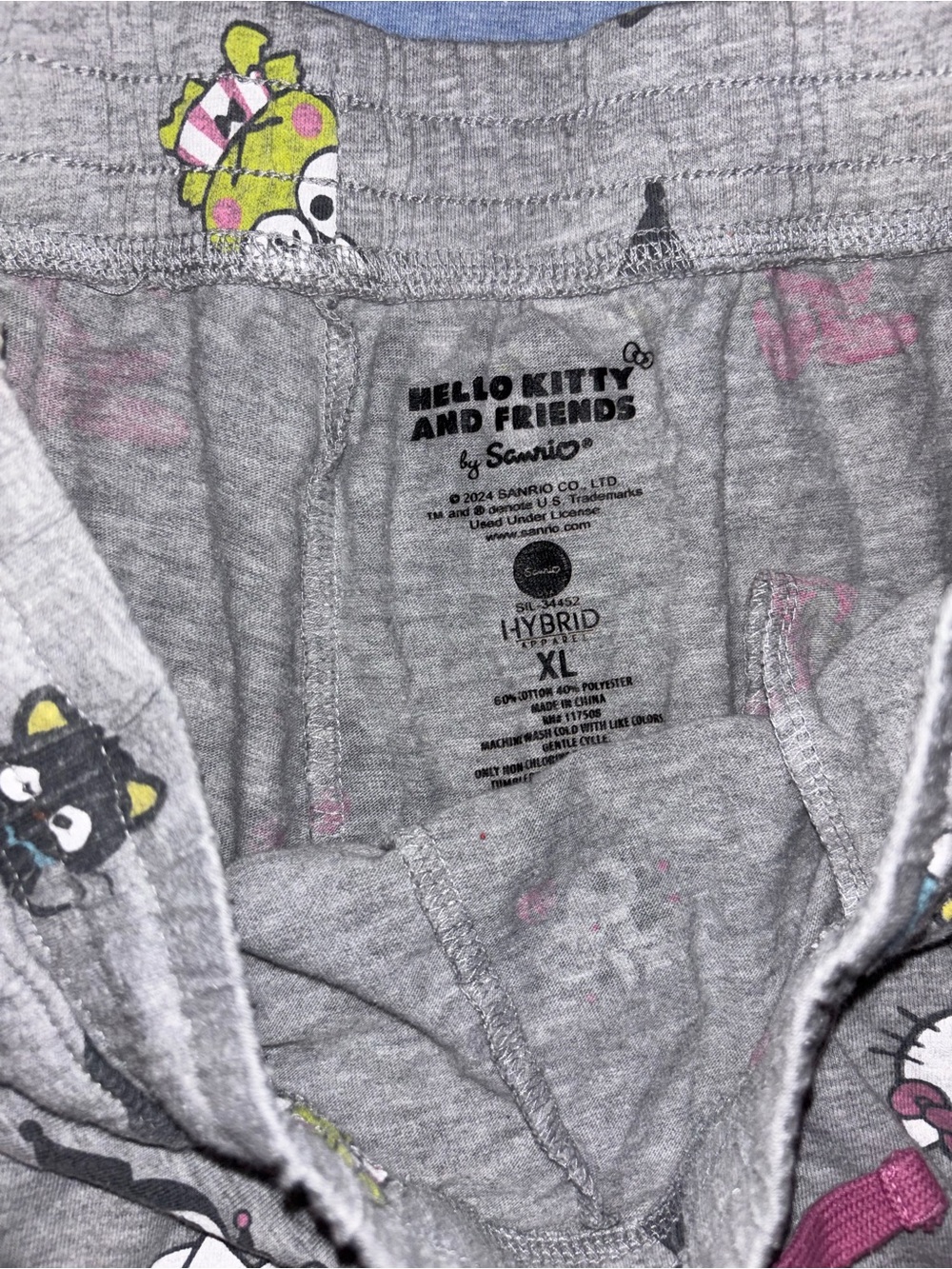 Women’s Sanrio Gray Character Print Pajama Pants - Picture 2 of 2